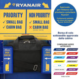 AeroLite™ Nuovo Estiva 40x20x25 Ryanair Zaino Bagaglio A Mano Massimo Borsa da viaggio Volo Borsa Pieghevole Piccolo Valigia Leggera Aereo Borsone Da Viaggio 5 Anni Di Garanzia (2x Nero)