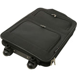 5 Cities Pieghevole Bagaglio a Mano 55x40x20 Trolley da Viaggio, 39L (Nero)