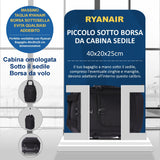 Aerolite 40x20x25cm Ryanair Maximum Premium Quality Zaino trolley ecologico con 2 ruote, maniglia estensibile, 10 anni di garanzia del marchio